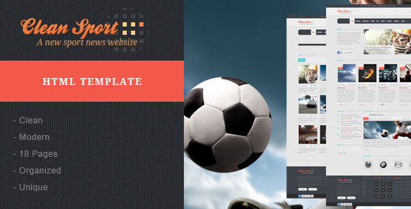 Clean Sport - Themeforest Sport HTML Template