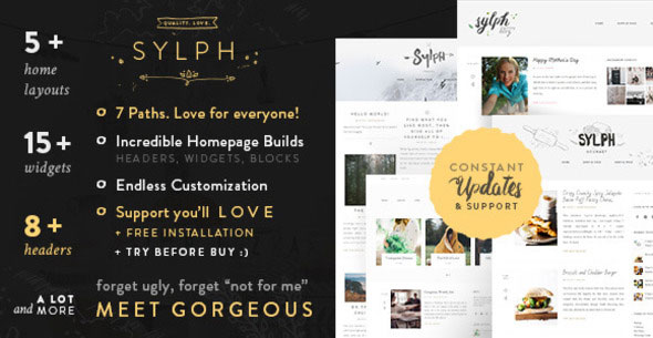 SYLPH - A MULTI-PATH WORDPRESS BLOG THEME