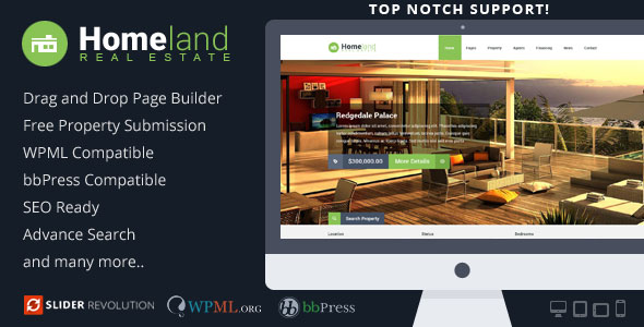 HOMELAND V3.0.2 - RESPONSIVE REAL ESTATE WORDPRESS THEME