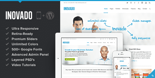 INOVADO - RETINA RESPONSIVE THEMEFOREST WP THEME