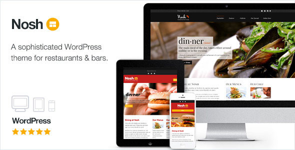 NOSH V2.2.2 - RESTAURANT AND BAR WORDPRESS THEME