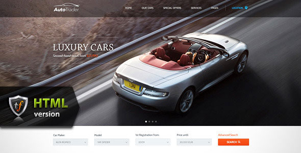 AutoTrader - Themeforest Car Marketplace HTML Template