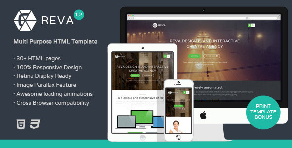 Reva - Themeforest Multipurpose HTML Template