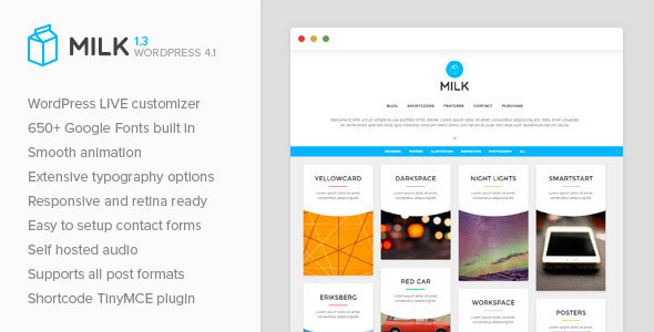 MILK V1.3 - SIMPLE MASONRY WORDPRESS PORTFOLIO