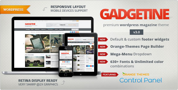 GADGETINE V3.0.12 - WORDPRESS THEME FOR PREMIUM MAGAZINE