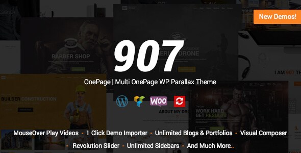 907 v4.0.4 – Responsive WP Multi One Page Parallax Theme