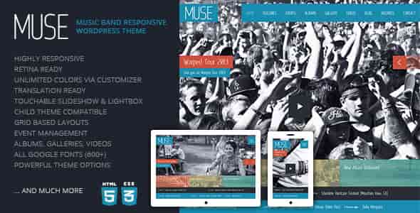 MUSE: THEMEFOREST MUSIC BAND RESPONSIVE WP THEME