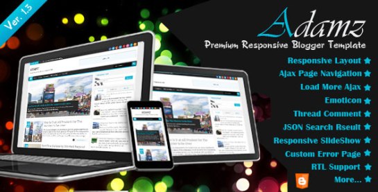 ADAMZ v1.3 Responsive Premium Blogger Template