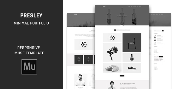 Presley - Minimal Multipage Portfolio Muse Template