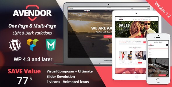 AVENDOR v1.2 – Responsive Multi-purpose WordPress Theme