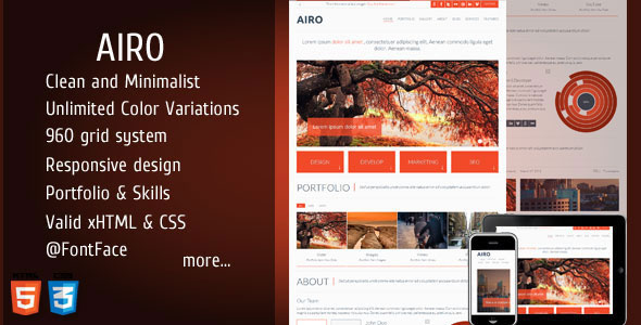 AIRO - Clean and Minimalist One Page Theme
