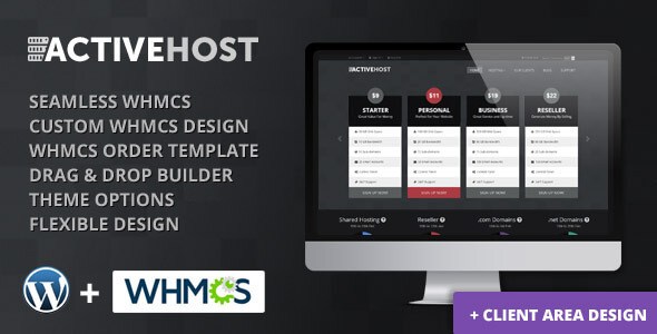 Active Host v2.0.1 – WordPress + WHMCS Hosting Theme