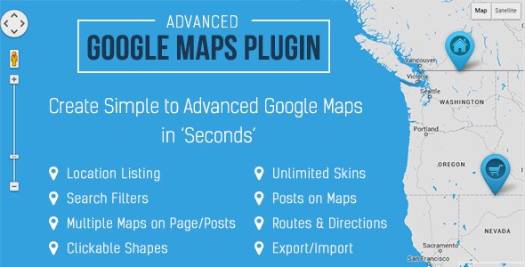 Advanced Google Maps v3.4.1 Premium WordPress Plugin