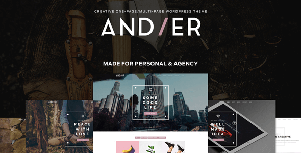 Andier v1.1 – WP Responsive One Page & Multi Page Portfolio Theme
