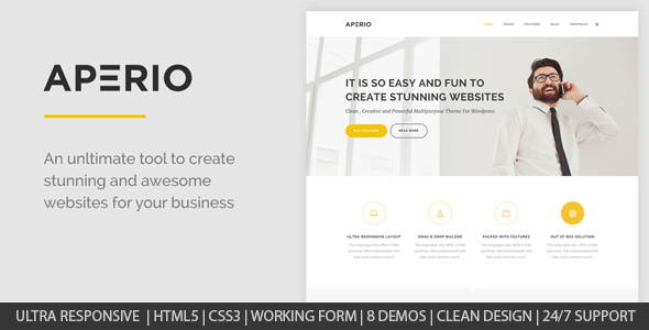Aperio v1.0 – Responsive Multipurpose HTML5 Template