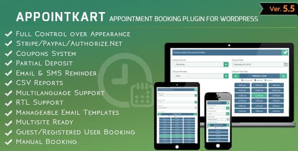Appointkart v4.3 – Appointment Booking and Scheduling WP Plugin