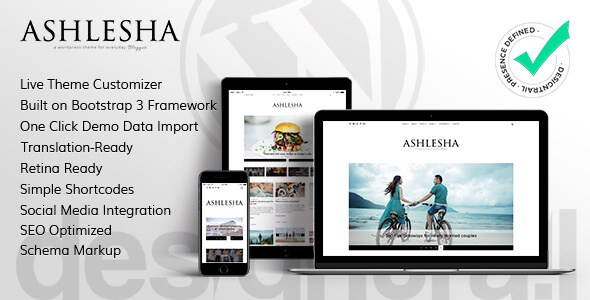 Ashlesha – Modern & Simple WordPress Blog Theme