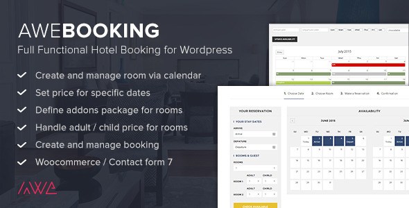 AweBooking v2.8.3 – Online Hotel Booking Plugin for WordPress