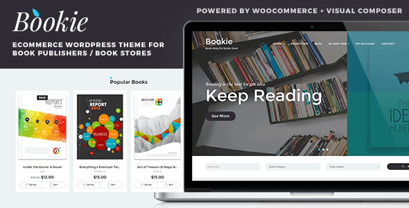Bookie v1.2.1 – Responsive WordPress Theme for Books Store