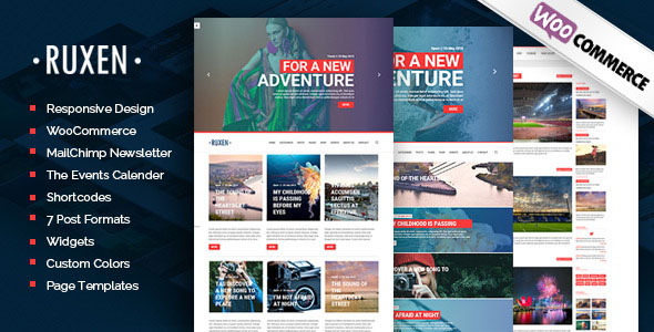 RUXEN - RESPONSIVE BLOG & MAGAZINE WORDPRESS THEME