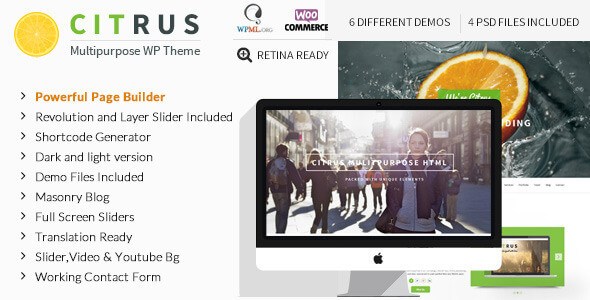 Citrus v1.7 – Creative One Page Multi-Purpose Theme