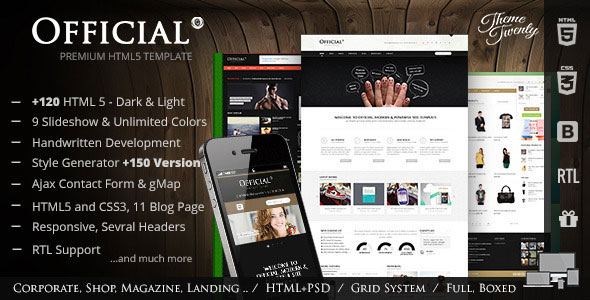 Official - Themeforest Multipurpose HTML5 Website Template