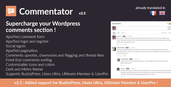 Commentator v2.7.0 – Comments System WordPress Plugin