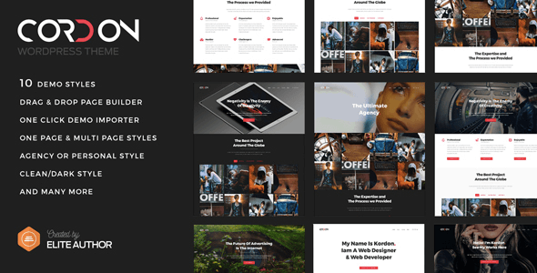 Cordon v1.0 – One Page & Multi Page WordPress Portfolio Theme