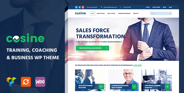 Cosine v1.0.2 – Training, Coaching & Business WordPress Theme