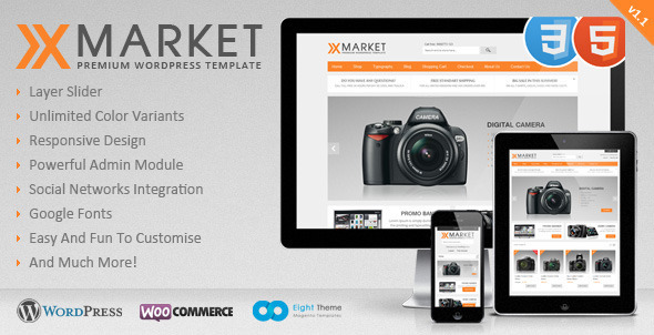 XMARKET - RESPONSIVE WP THEMEFOREST E-COMMERCE THEME