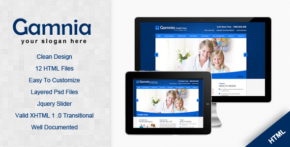 Gamnia - Themeforest Health Care HTML Template