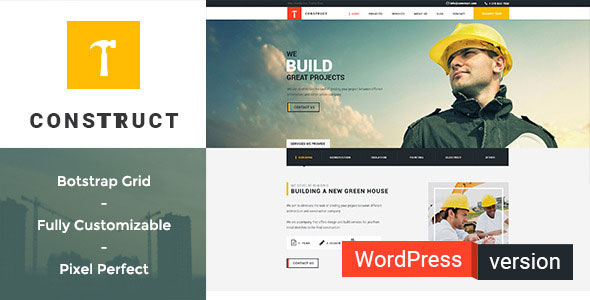 CONSTRUCT - CONSTRUCTION BUILDING WORDPRESS THEME