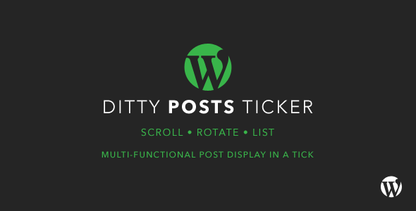 Ditty Posts Ticker v2.0.3 Premium WordPress Plugin