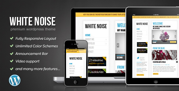 WHITE NOISE - THEMEFOREST RESPONSIVE WORDPRESS THEME
