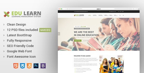 EduLearn v1.0 – Education, School & Courses HTML5 Template
