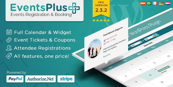 Events Plus v2.3.1 – WP Events Calendar Registration & Booking Plugin