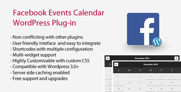 Facebook Events Calendar v4.0 WordPress Plugin