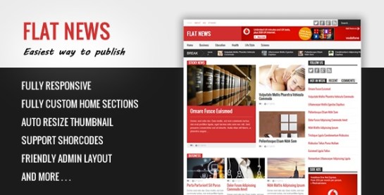 Download – Flat News v2.6.5 – Easy News & Magazine Blogger Template