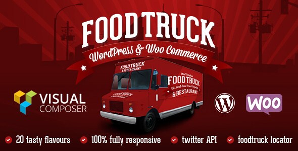 Foodtruck v5.2 – Food Truck & Restaurant 20 Styles WP Theme