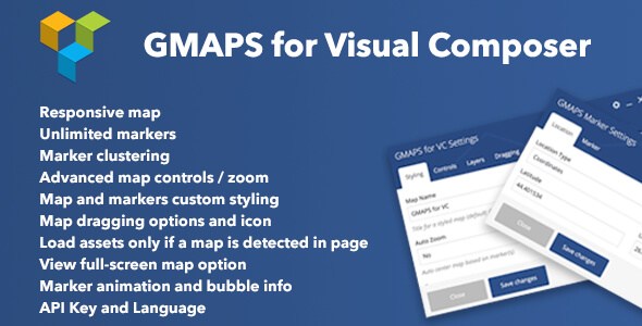 GMAPS for Visual Composer v1.3 – Premium WordPress Plugin