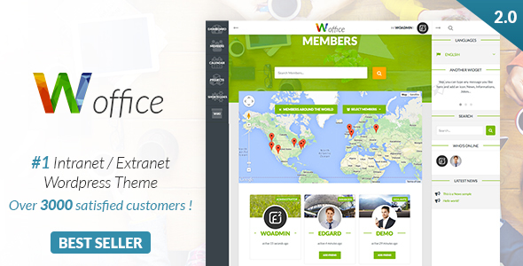 WOFFICE V2.3.0 - INTRANET/EXTRANET WORDPRESS THEME