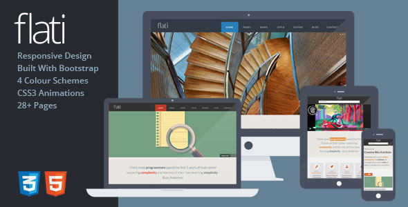 Flati - Responsive Flat Design Bootstrap Template