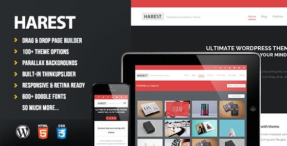 Harest – Responsive Multi-Purpose WordPress Theme