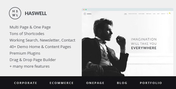 Haswell v1.0.8 – Multipurpose One & Multi Page WP Theme