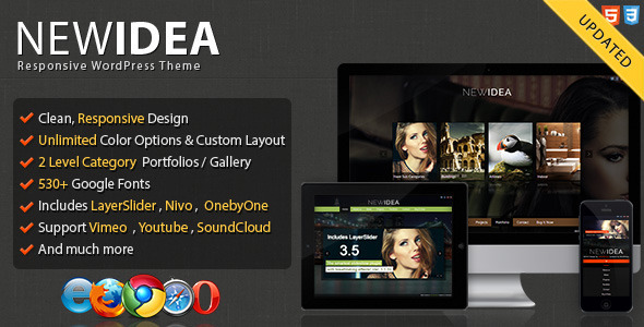 NEW IDEA THEMEFOREST RESPONSIVE LAYOUT WORDPRESS THEME