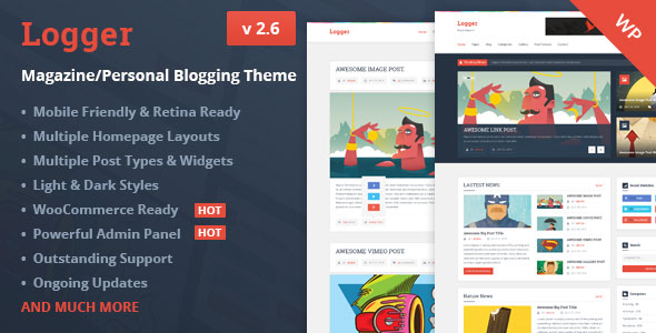 LOGGER V2.6 - MAGAZINE/PERSONAL BLOGGING THEME