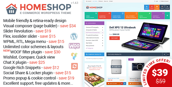 Home Shop v1.4.3 – Responsive WooCommerce WordPress Theme