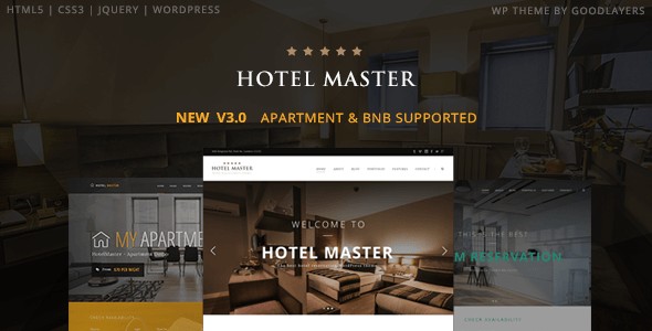 Hotel Master v3.0.0 – Apartment & Hotel Booking WordPress Theme