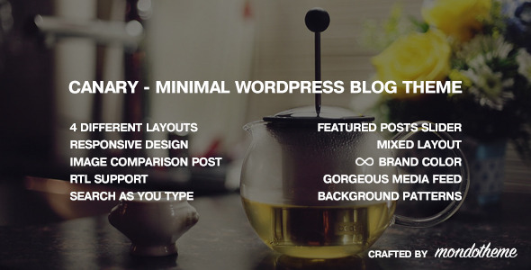 CANARY - MINIMAL WORDPRESS BLOG THEME
