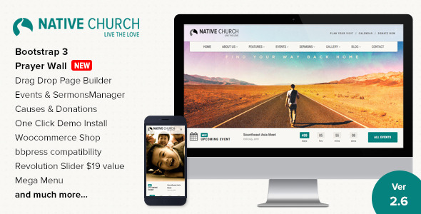 NATIVECHURCH V2.8 - MULTI PURPOSE WORDPRESS THEME